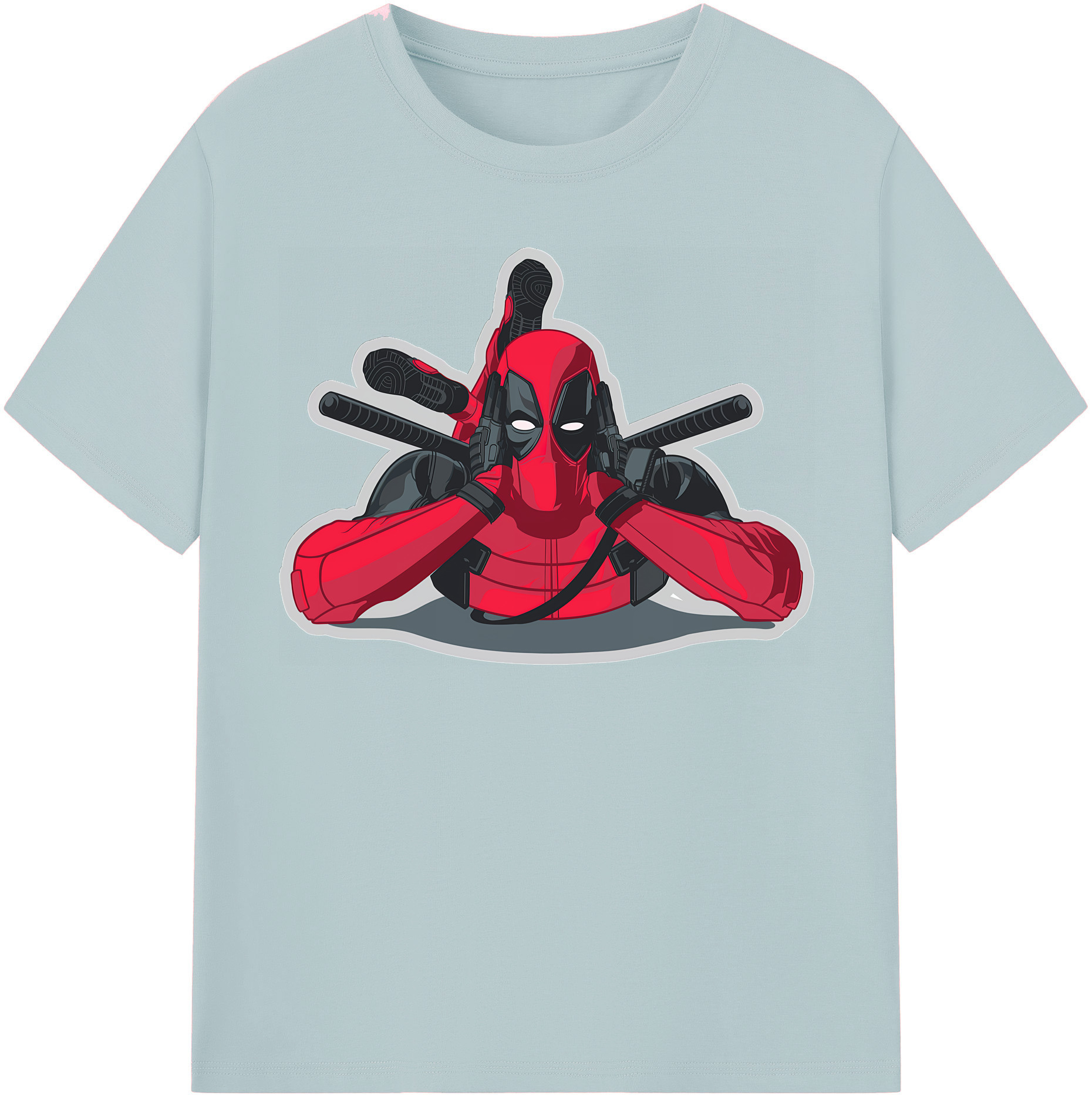 （画像用） Deadpool デッドプール 綿100％半袖Tシャツ（フロントプリント）